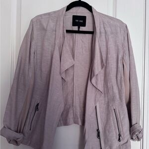 NIC+ZOE Soft Mauve Open-Front Draped Jacket